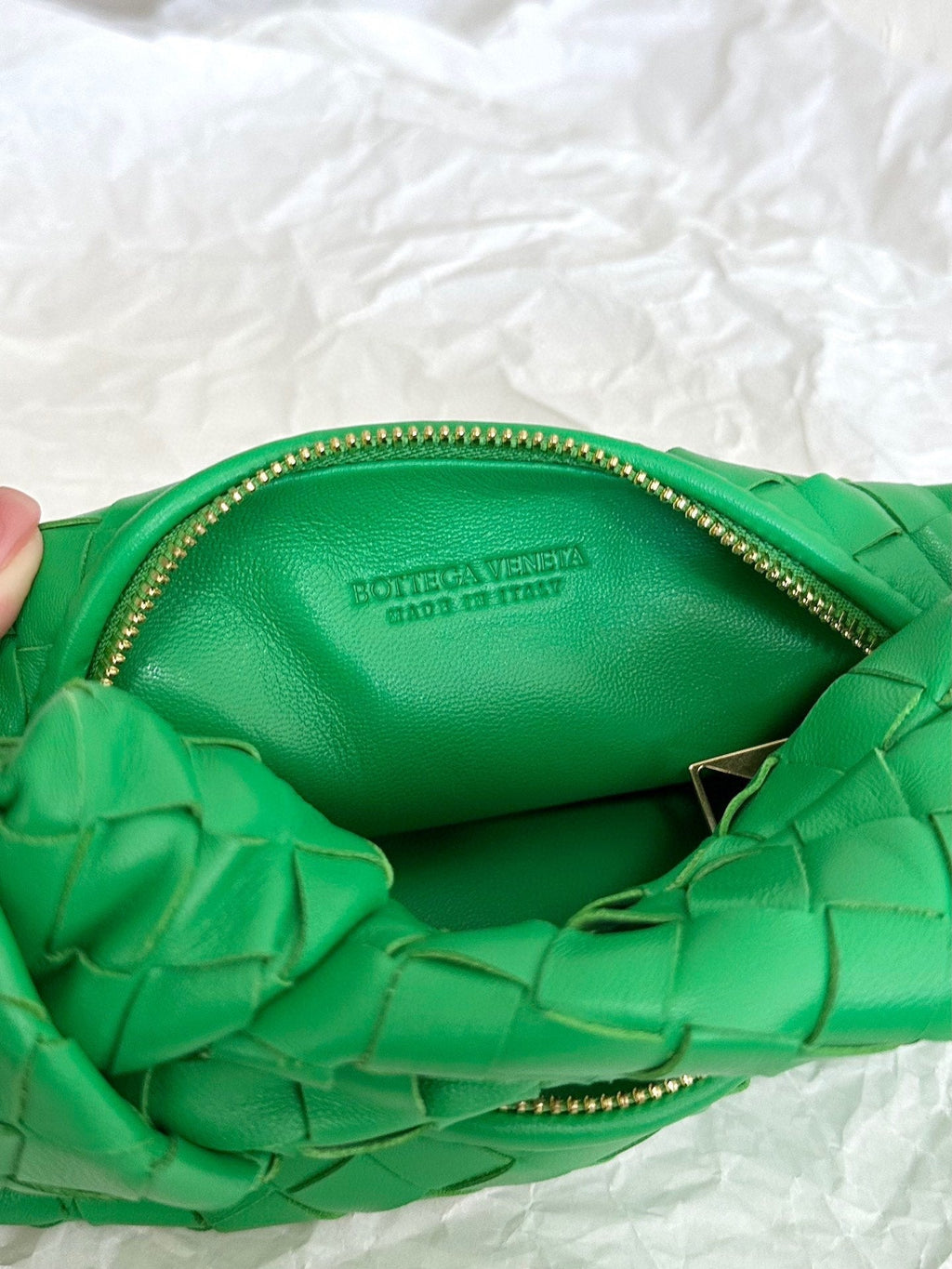 mini jodie 28 green lambskin