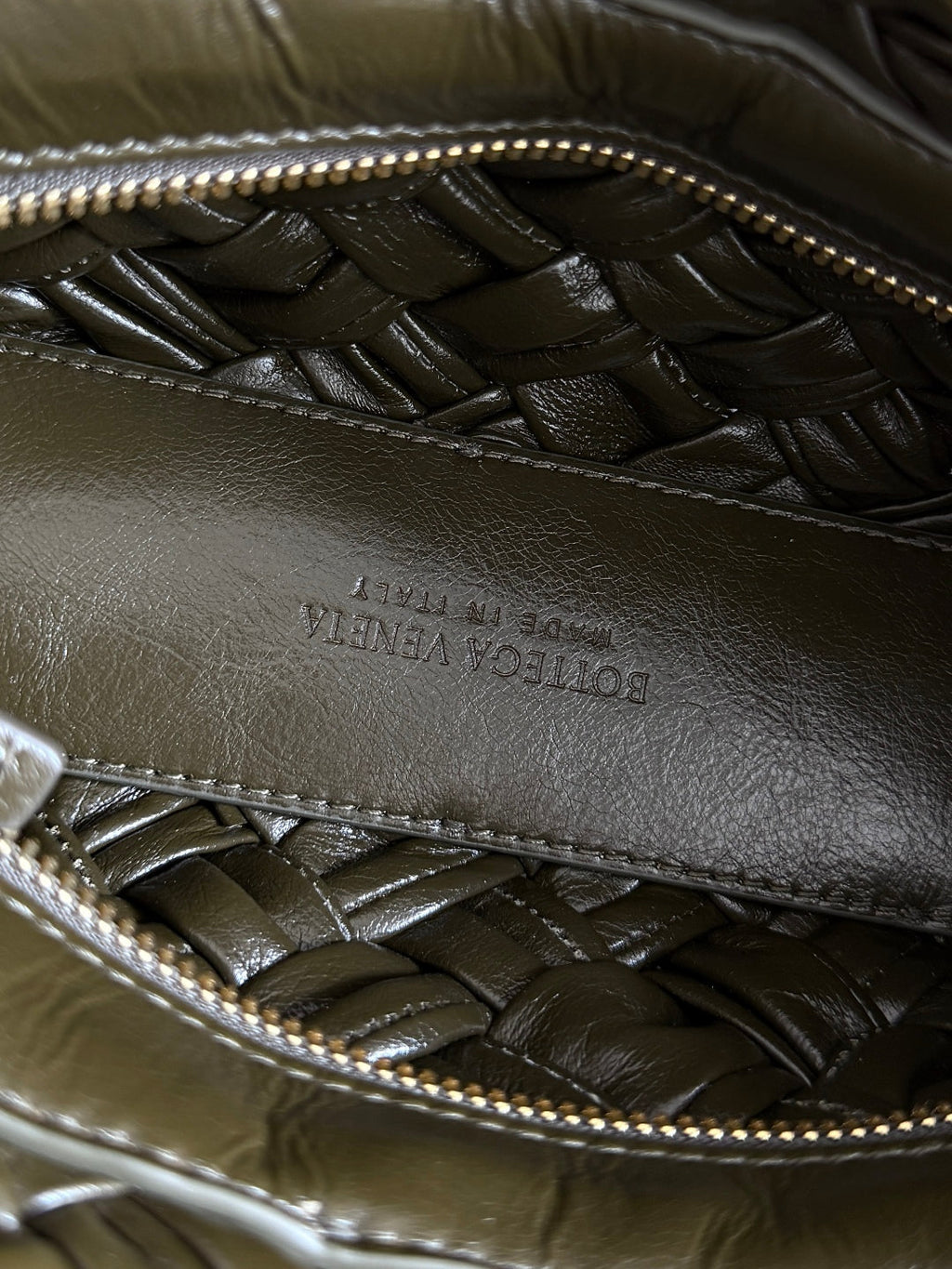 BV Kalimero chacha Bag 28.5cm Olive Leather