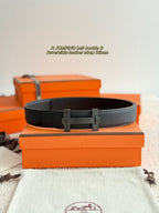 HM Jumping Belt 38 Mm Black Leather Strap