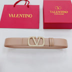 Garavani Reversible VLogo Signature Belt 40mm Beige Leather 200691