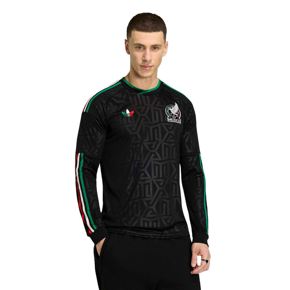 adidas 2026 Mexico Men's Stadium Third Long-Sleeve Soccer Jersey (Custom)