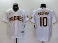 Men's San Diego Padres Jurickson Profar #10 White Replica Player Jerseys