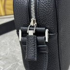 Prada 2026 Shoulder Bag 25cm Black Brown Grained Leather