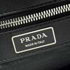 Prada 2026 Shoulder Bag 25cm Black Brown Grained Leather