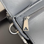 BV Two-In-One Cassette Bag 26cm Grey Leather