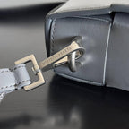 BV Two-In-One Cassette Bag 26cm Grey Leather