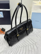Prada 2026 Bonnie Bag 24cm Gray Leather
