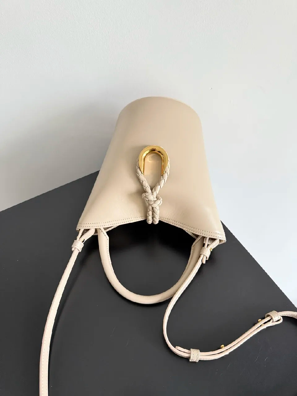BV 25S Small Liberta Bag 22cm Beige Calfskin GHW