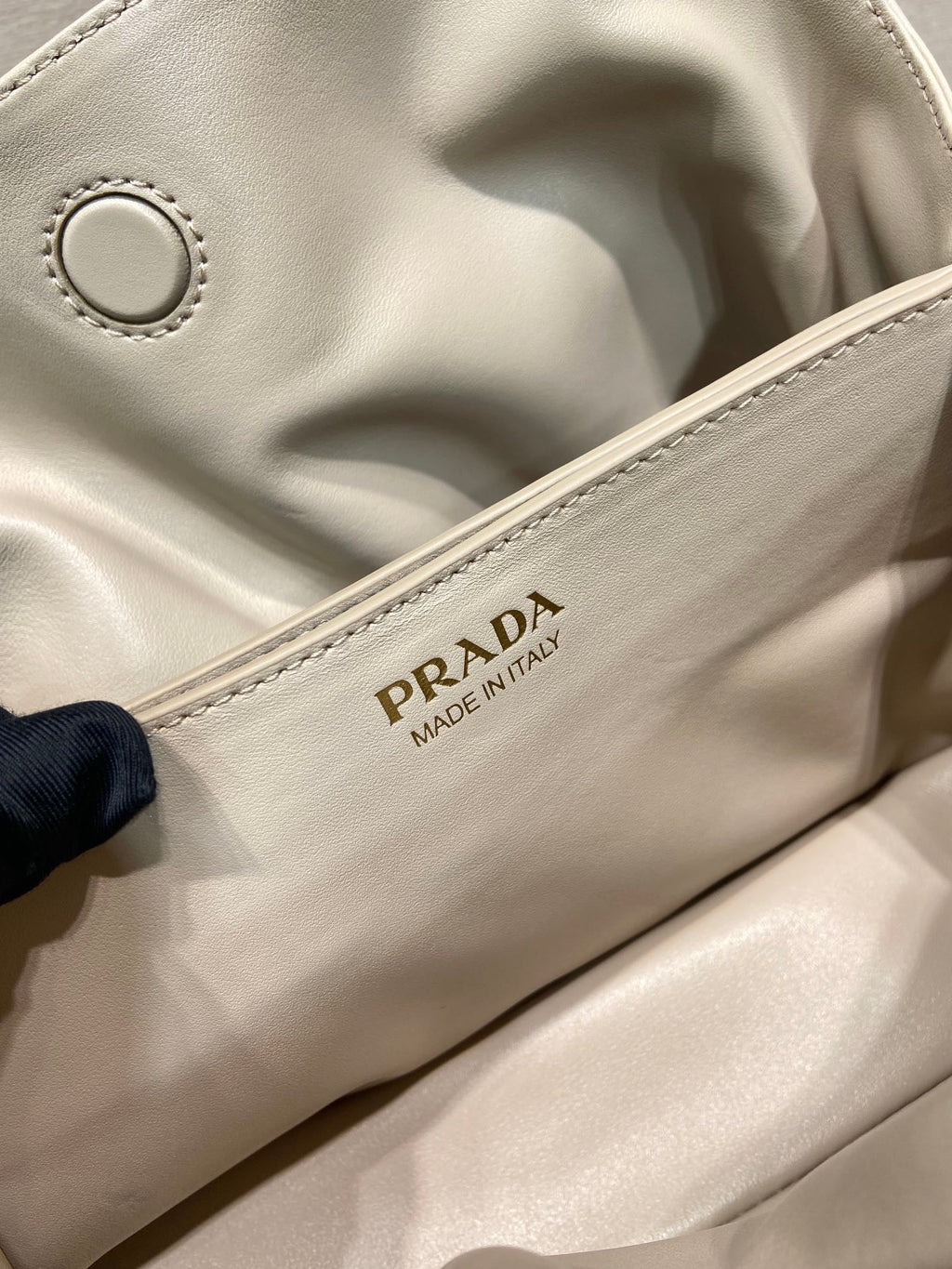 Prada Small Dada 25cm Beige Nappa Leather