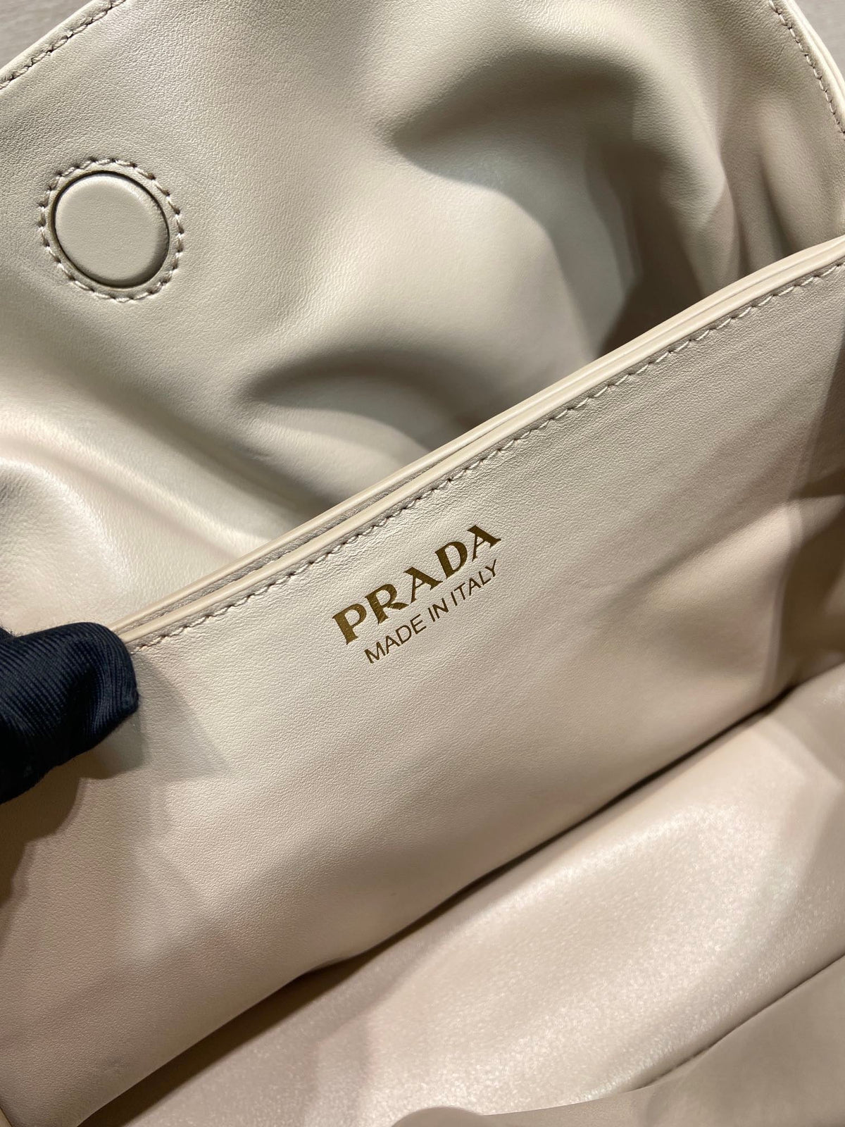 Prada Small Dada 25cm Beige Nappa Leather