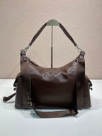 Prada 2026 Explore Bag 43cm Black and Brown Calfskin 351855
