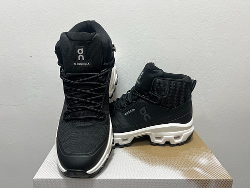 On Cloudrock Mid Waterproof Black/White