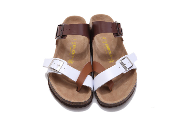 Birkenstock Mayari Sandal Brown & White Two-Tone