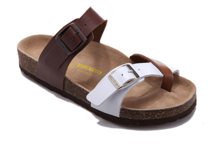 Birkenstock Mayari Sandal Brown & White Two-Tone