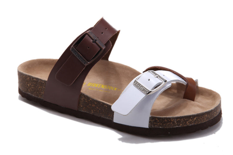 Birkenstock Mayari Sandal Brown & White Two-Tone