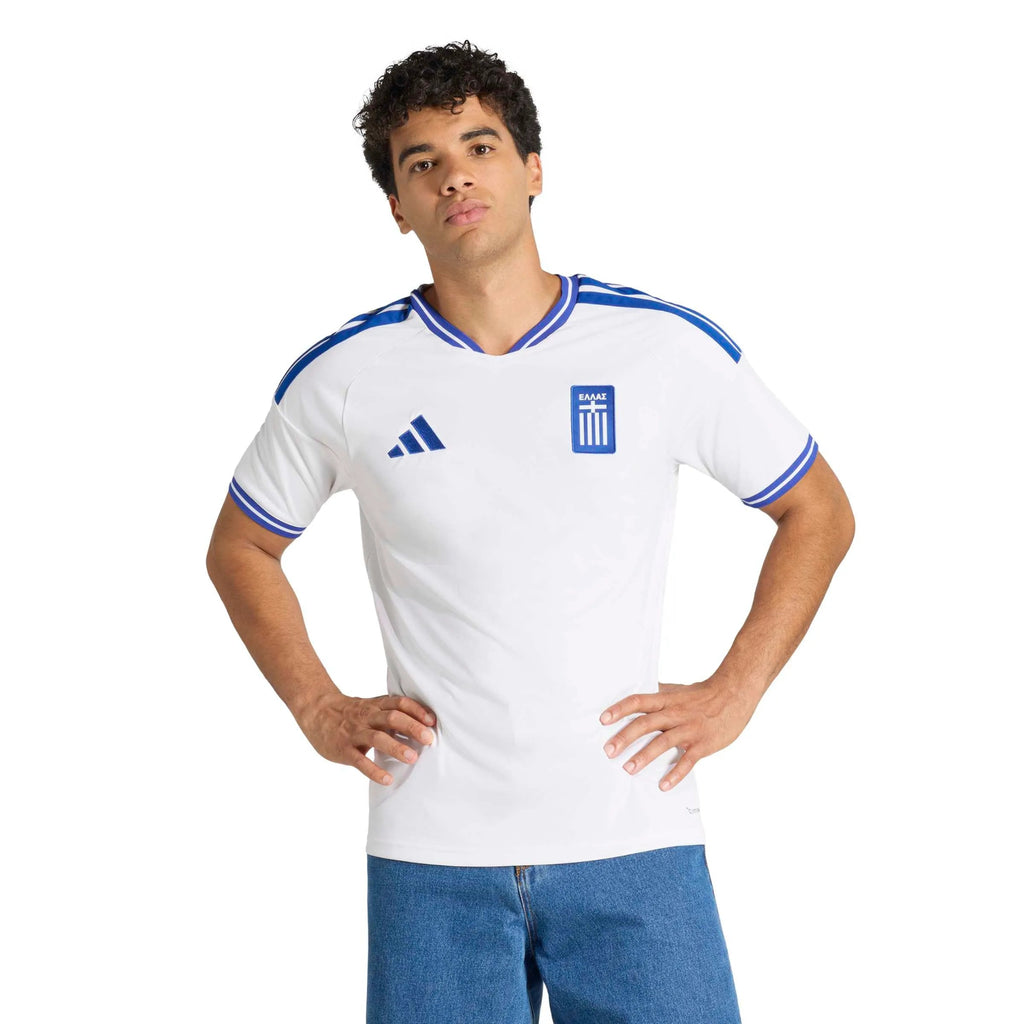 adidas 2026 Greece Men's Stadium Home Soccer Jersey (Custom)