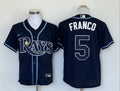 Men's Tampa Bay Rays Wander Franco #5 Navy Replica Baseball Jerseys