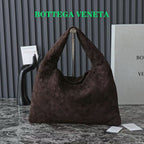 BV 25 Hop Bag Dark Brown Suede