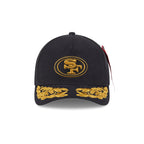 Alpha Industries x San Francisco 49ers Black 9FORTY M-Crown A-Frame Snapback Hat