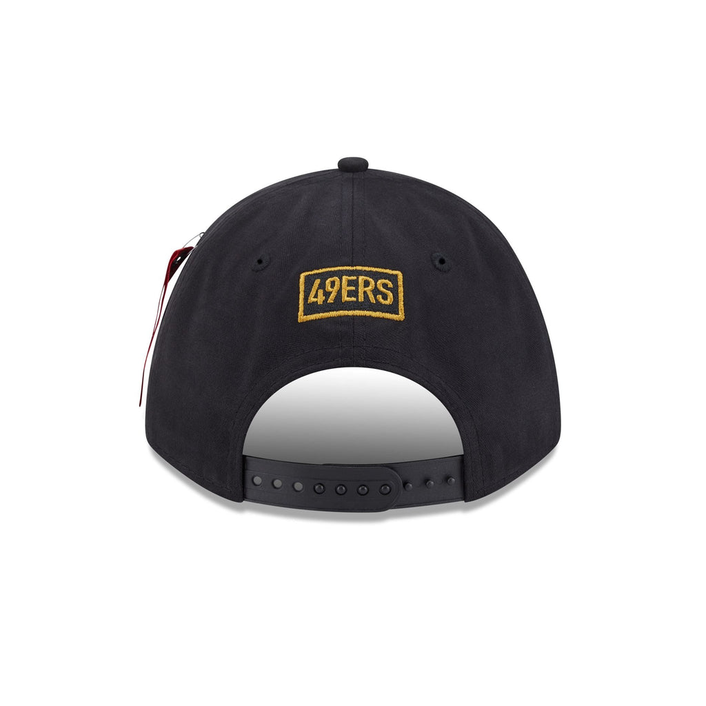 Alpha Industries x San Francisco 49ers Black 9FORTY M-Crown A-Frame Snapback Hat