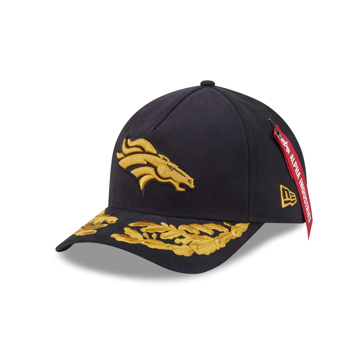 Alpha Industries x Denver Broncos Black 9FORTY M-Crown A-Frame Snapback Hat