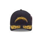 Alpha Industries x Los Angeles Chargers Black 9FORTY M-Crown A-Frame Snapback Hat