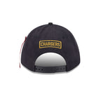 Alpha Industries x Los Angeles Chargers Black 9FORTY M-Crown A-Frame Snapback Hat