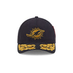 Alpha Industries x Miami Dolphins Black 9FORTY M-Crown A-Frame Snapback Hat