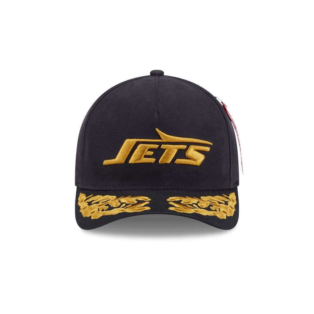 Alpha Industries x New York Jets Black 9FORTY M-Crown A-Frame Snapback Hat