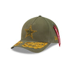 Alpha Industries x Dallas Cowboys Olive Green 9FORTY M-Crown A-Frame Snapback Hat