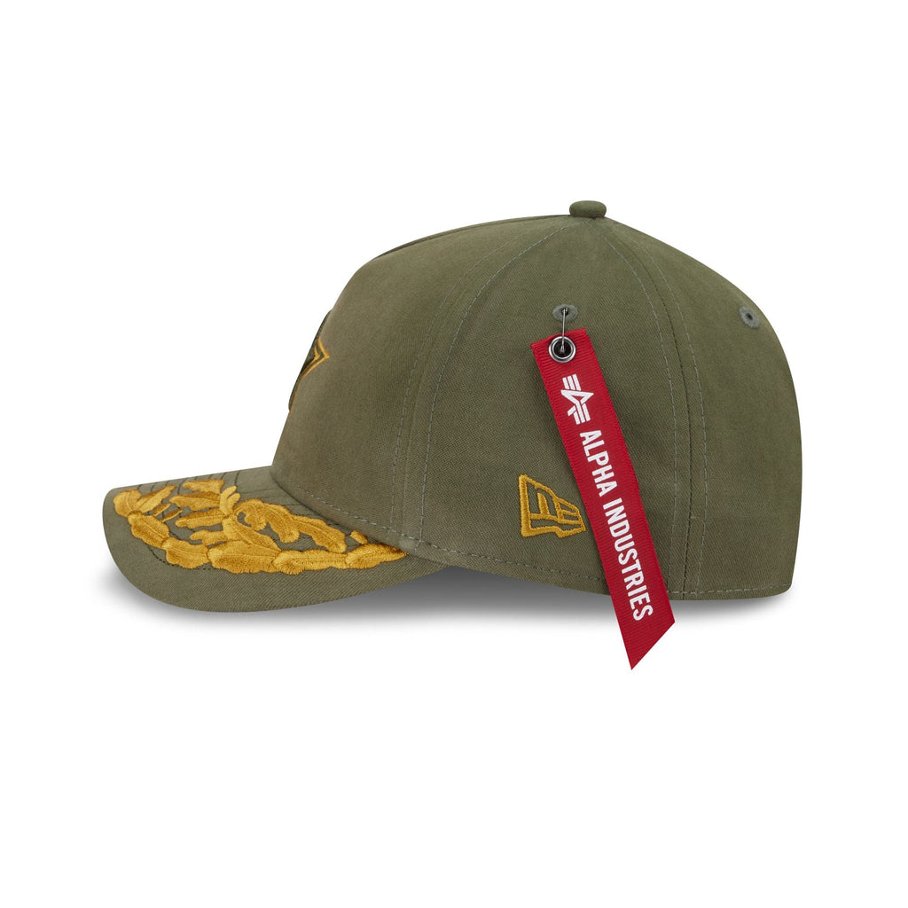 Alpha Industries x Dallas Cowboys Olive Green 9FORTY M-Crown A-Frame Snapback Hat
