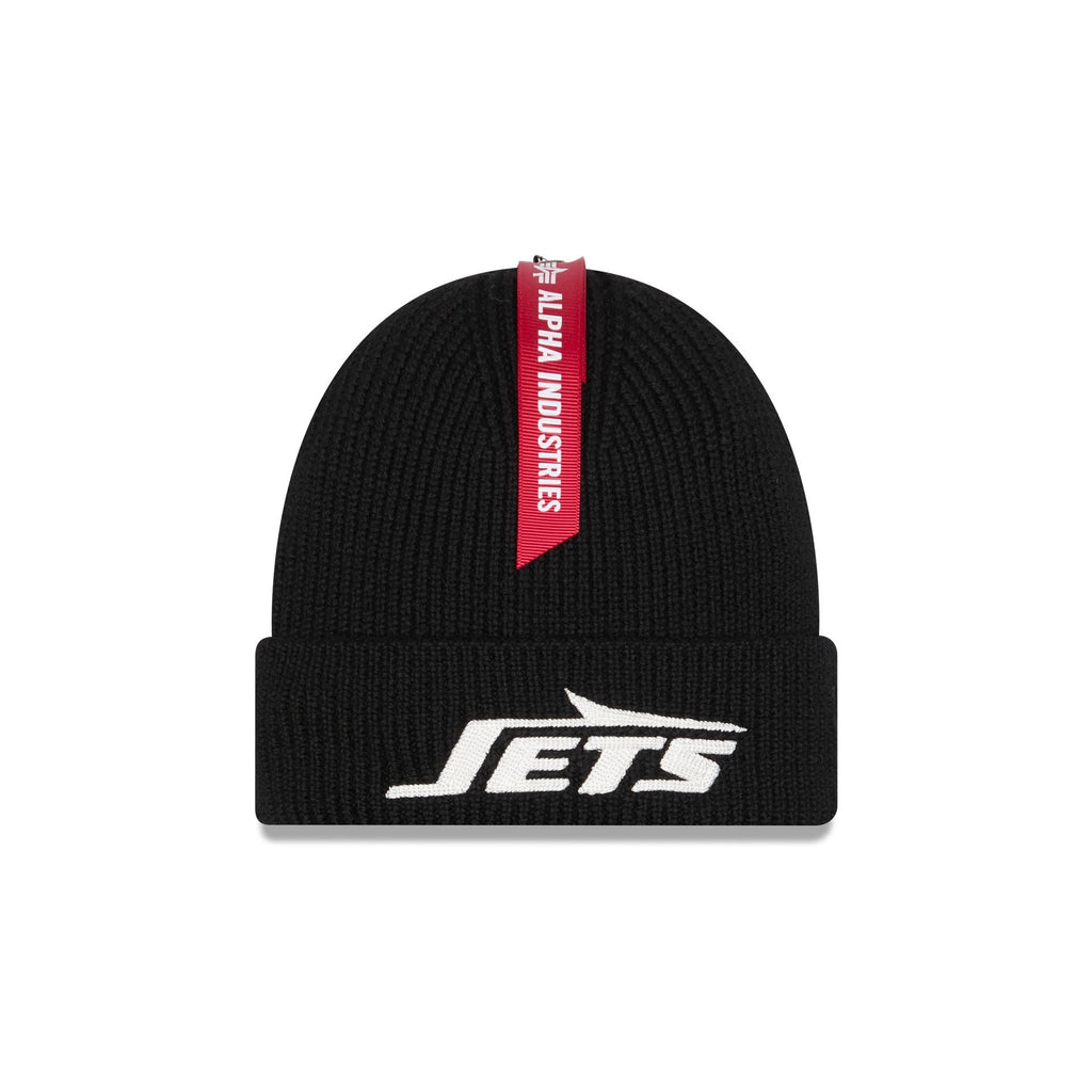 Alpha Industries x New York Jets Black Cuff Knit Hat