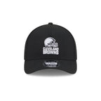 Cleveland Browns Black & White 9FORTY M-Crown A-Frame Snapback Hat