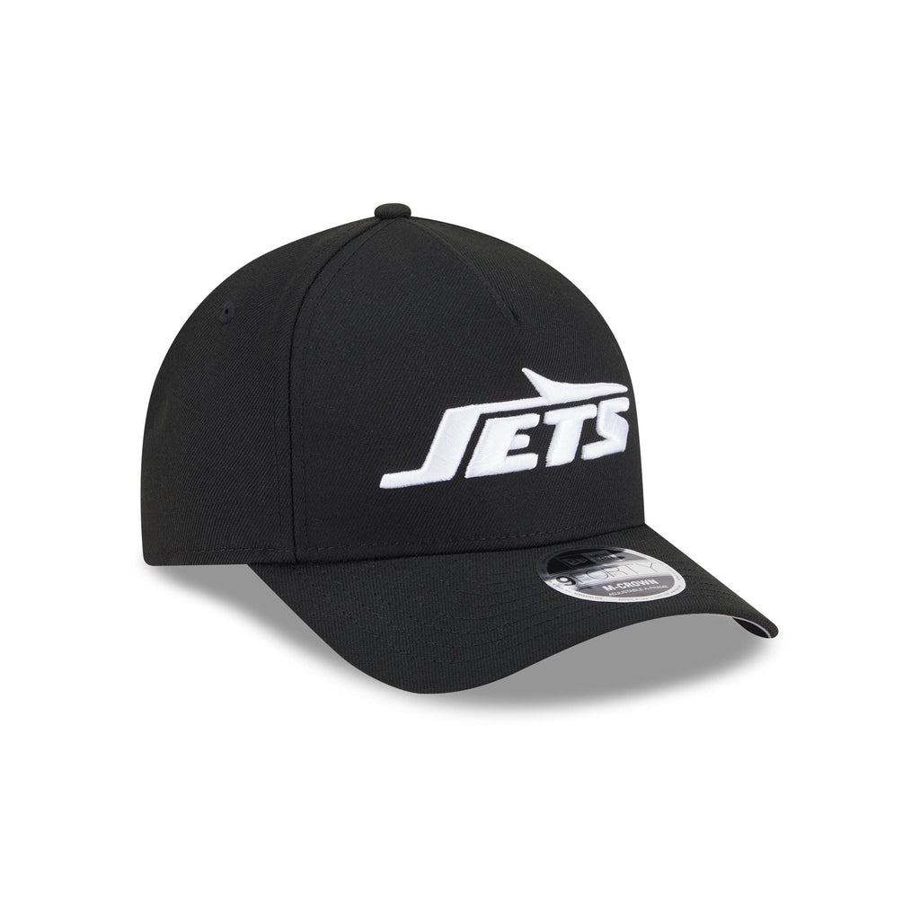 New York Jets Black & White 9FORTY M-Crown A-Frame Snapback Hat