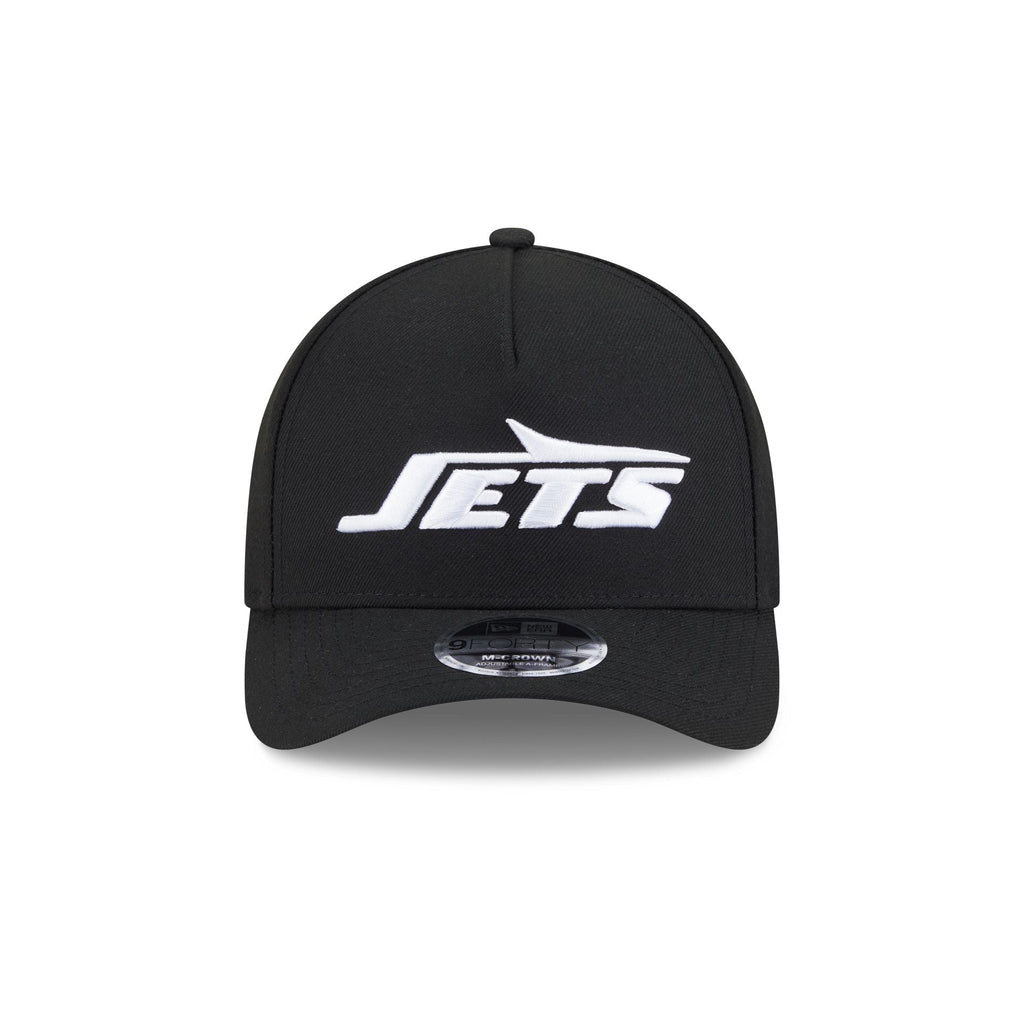 New York Jets Black & White 9FORTY M-Crown A-Frame Snapback Hat
