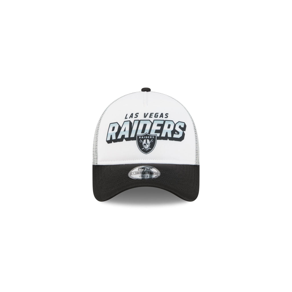 Las Vegas Raiders Shine Kids 9FORTY A-Frame Trucker Hat