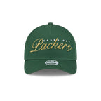 Green Bay Packers Metallic Women's 9FORTY M-Crown A-Frame Snapback Hat