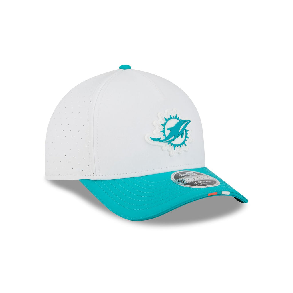 Miami Dolphins 2025 Training 9FORTY M-Crown A-Frame Snapback Hat