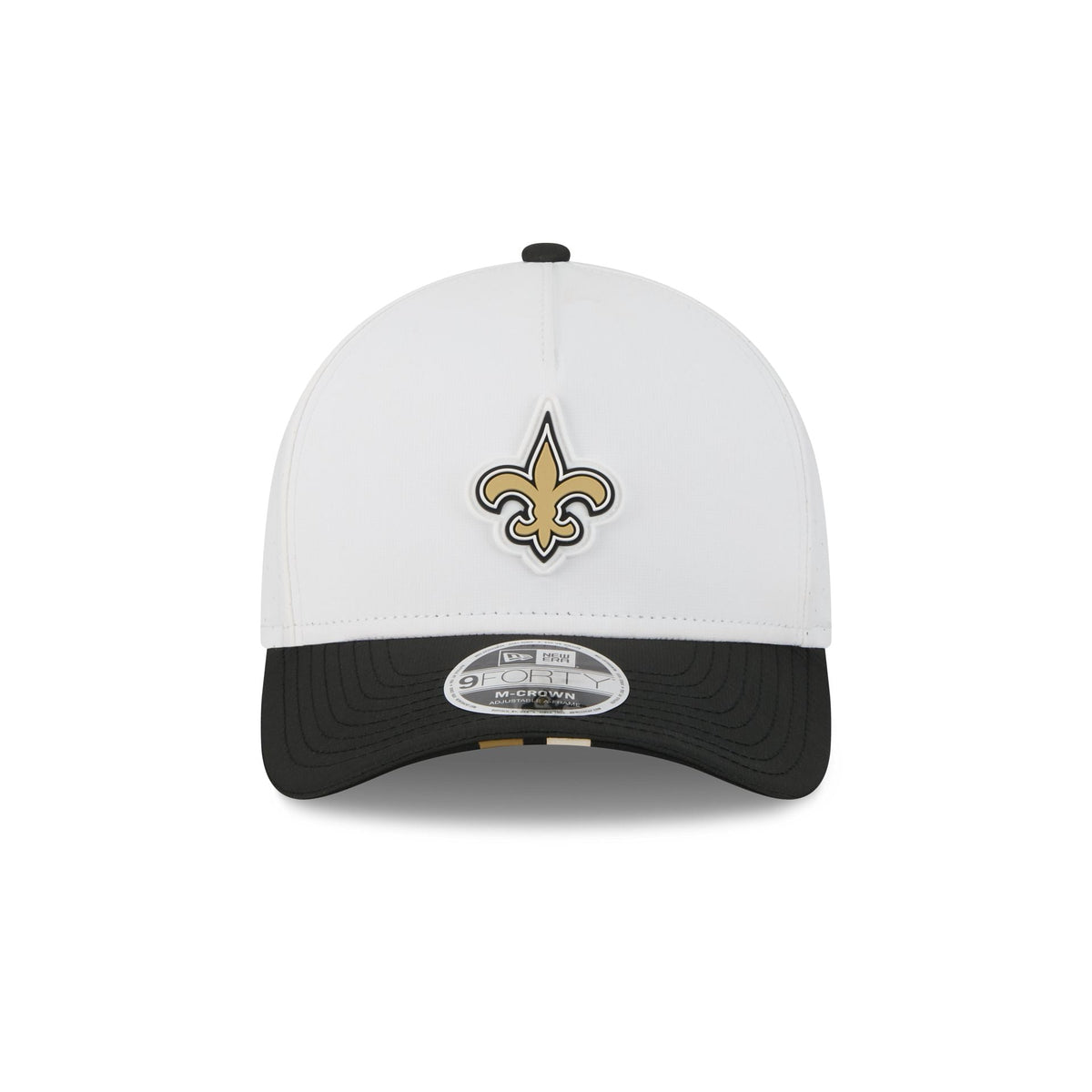 New Orleans Saints 2025 Training 9FORTY M-Crown A-Frame Snapback Hat