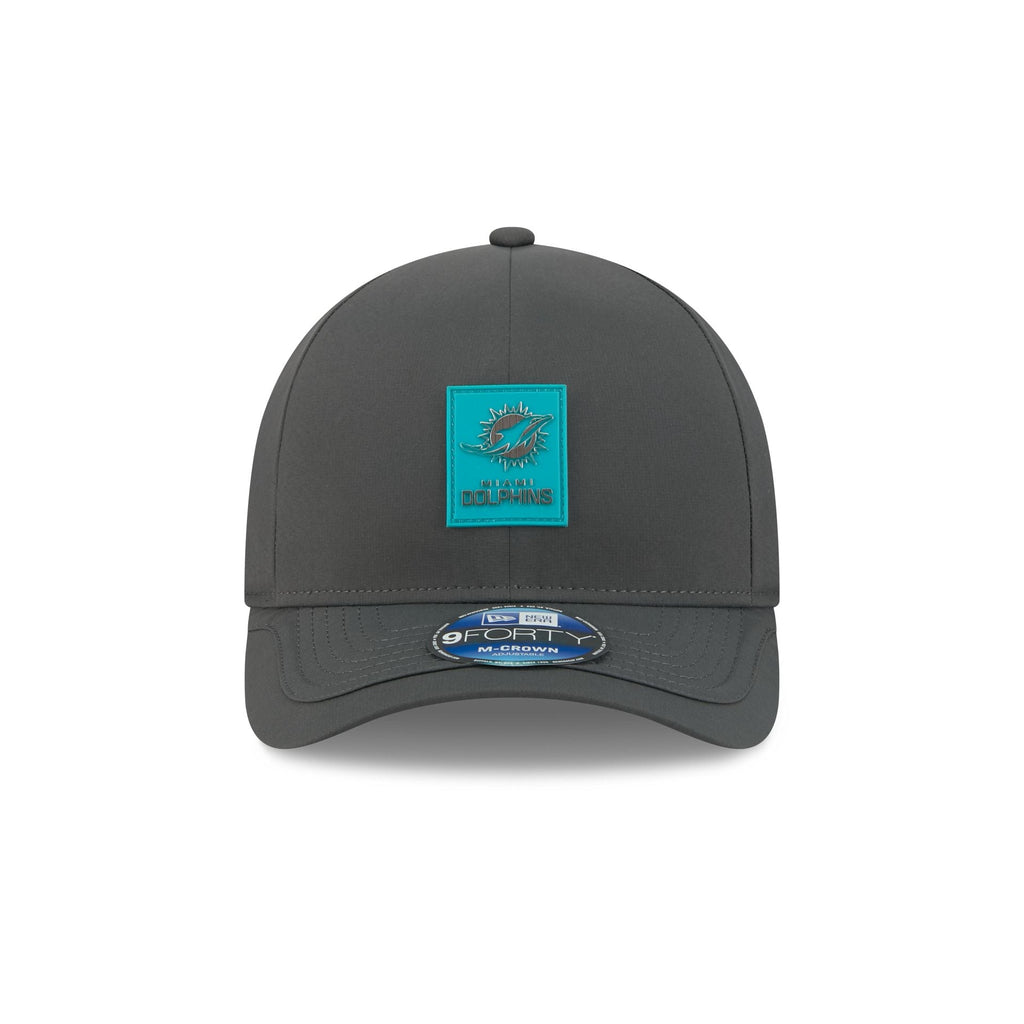Miami Dolphins 2025 Sideline Cold Weather Steel Clouds 9FORTY M-Crown Snapback Hat