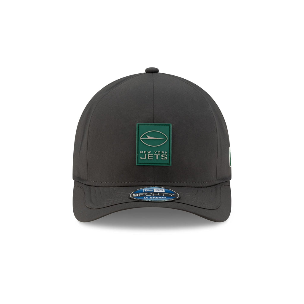 New York Jets 2025 Sideline Cold Weather Steel Clouds 9FORTY M-Crown Snapback Hat