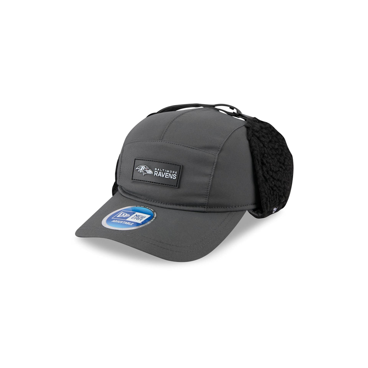 Baltimore Ravens 2025 Sideline Cold Weather Steel Clouds Runner Dogear Adjustable Hat