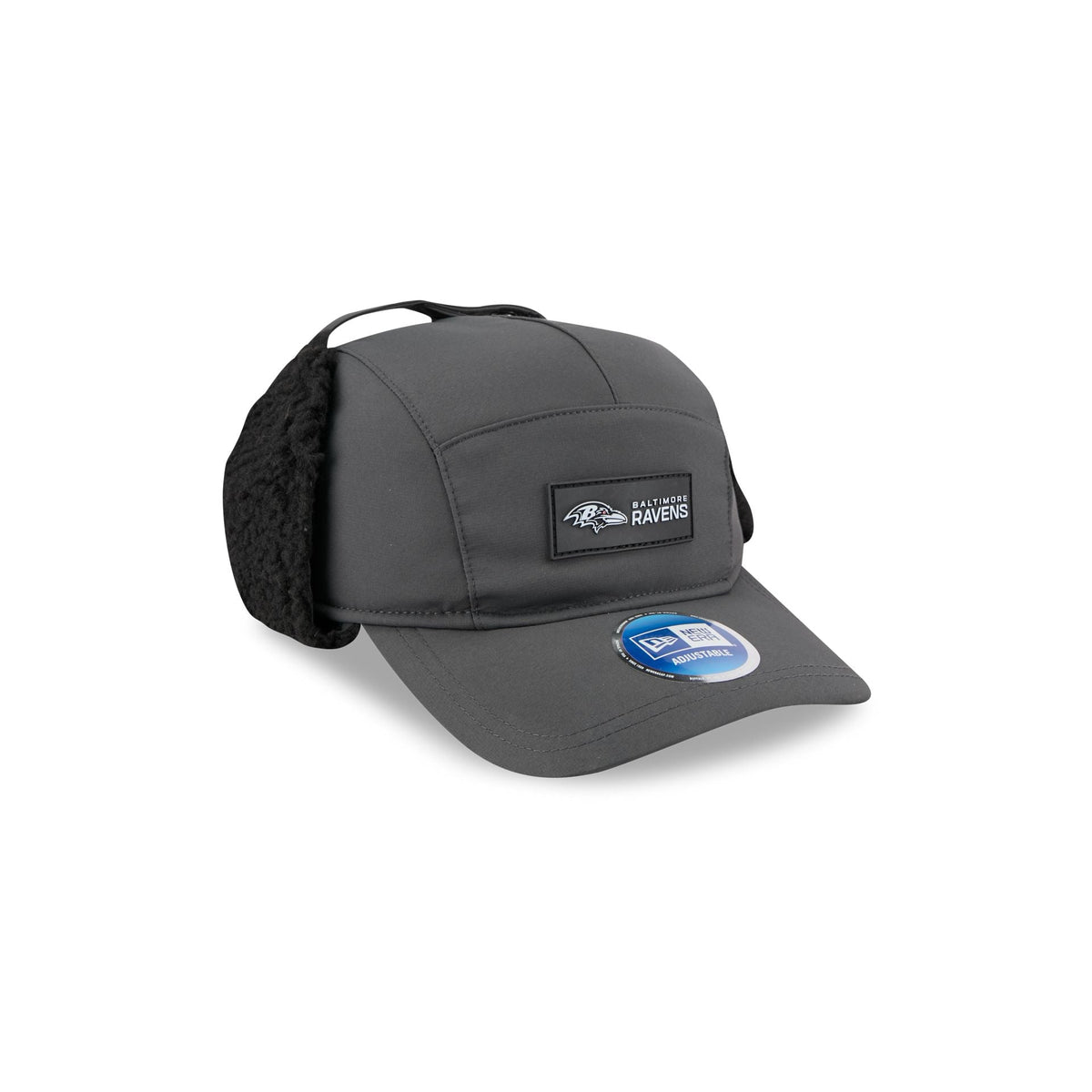 Baltimore Ravens 2025 Sideline Cold Weather Steel Clouds Runner Dogear Adjustable Hat