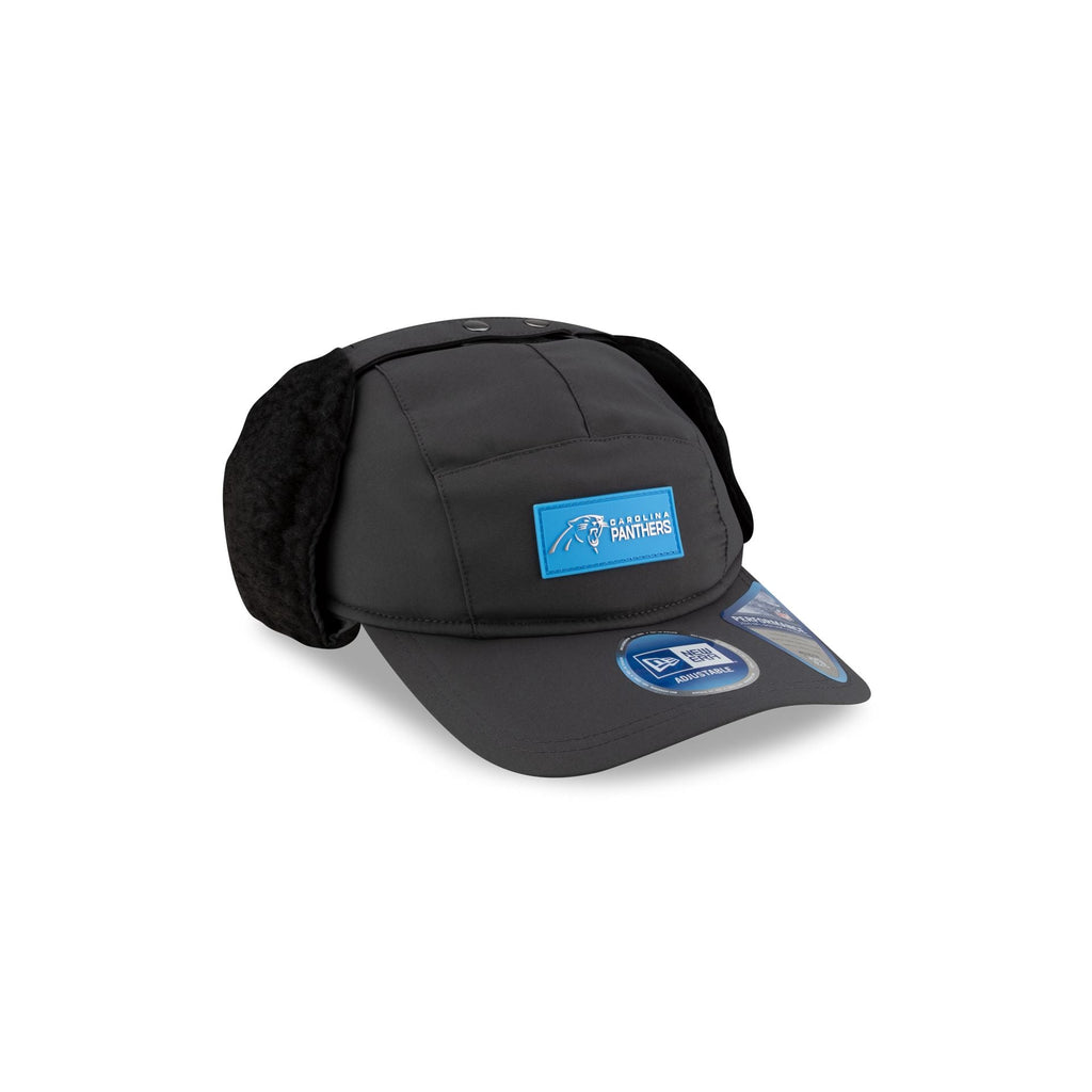 Carolina Panthers 2025 Sideline Cold Weather Steel Clouds Runner Dogear Adjustable Hat