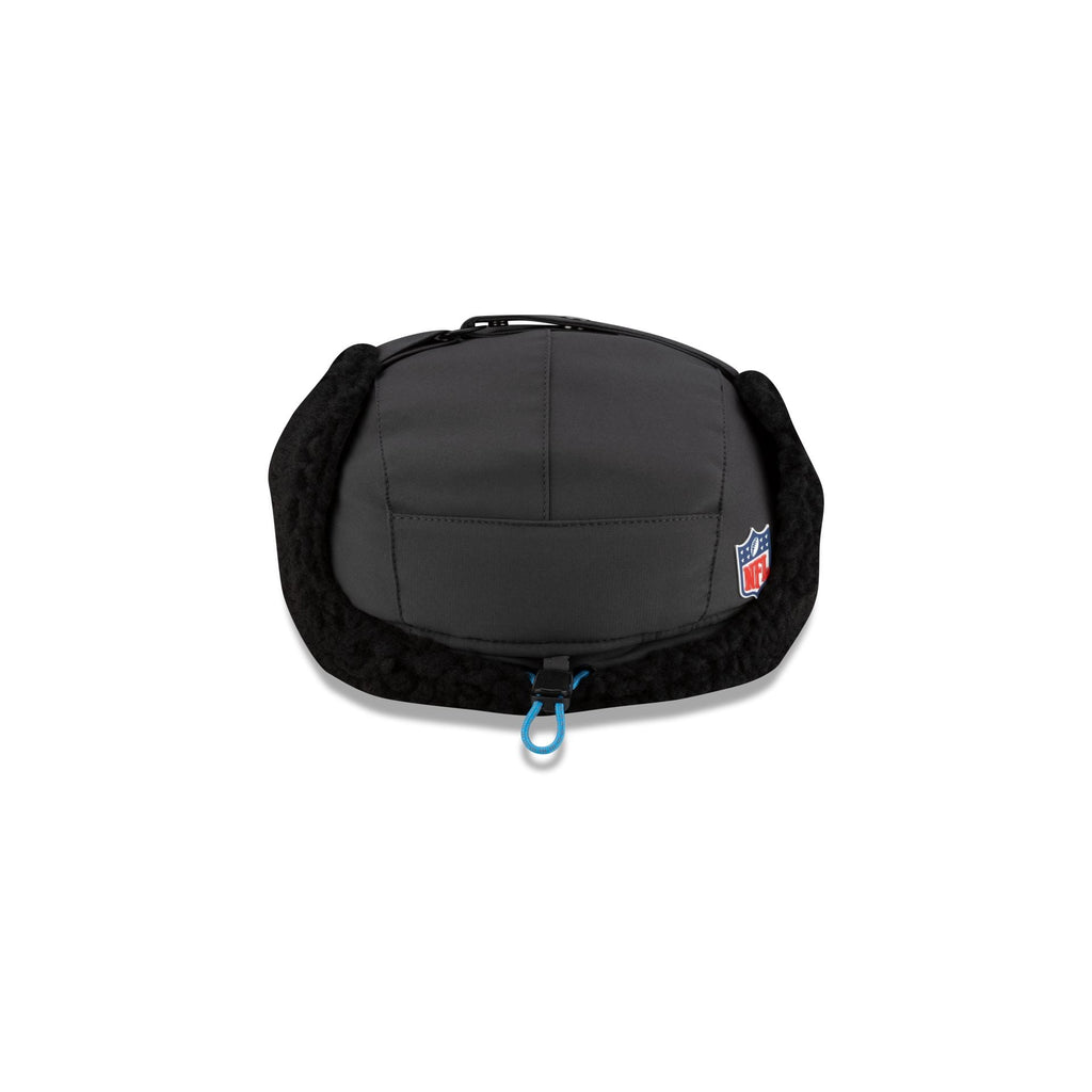 Carolina Panthers 2025 Sideline Cold Weather Steel Clouds Runner Dogear Adjustable Hat