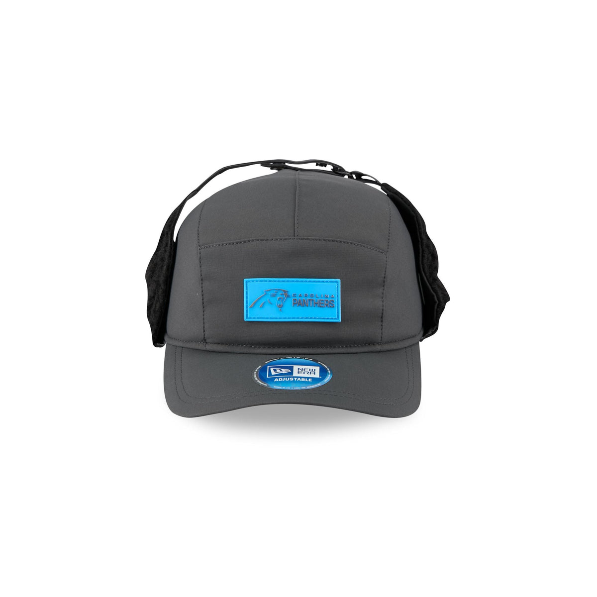 Carolina Panthers 2025 Sideline Cold Weather Steel Clouds Runner Dogear Adjustable Hat