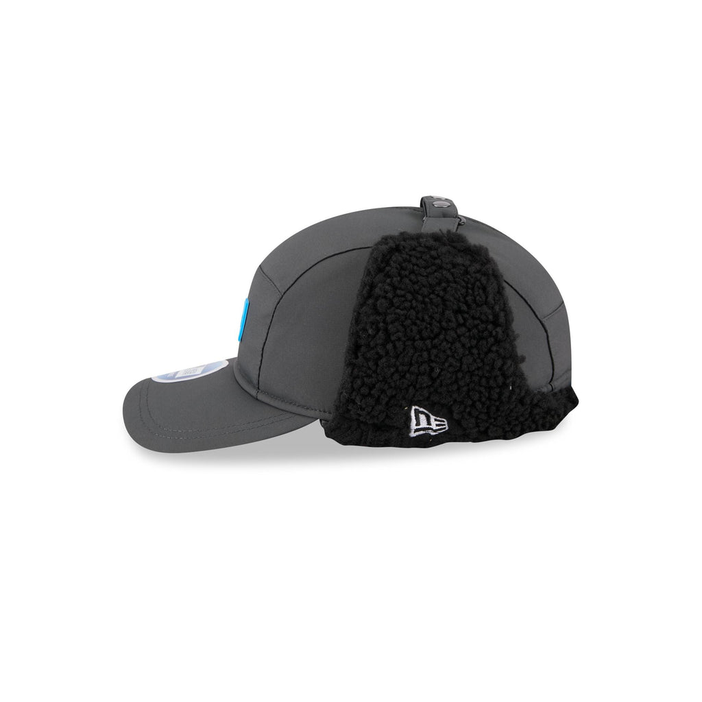 Carolina Panthers 2025 Sideline Cold Weather Steel Clouds Runner Dogear Adjustable Hat