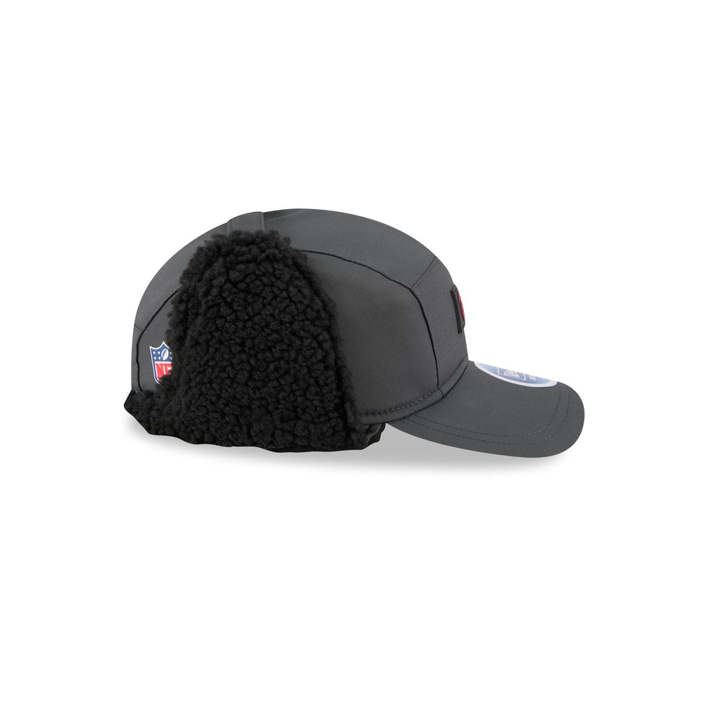 Atlanta Falcons 2025 Sideline Cold Weather Steel Clouds Runner Dogear Adjustable Hat
