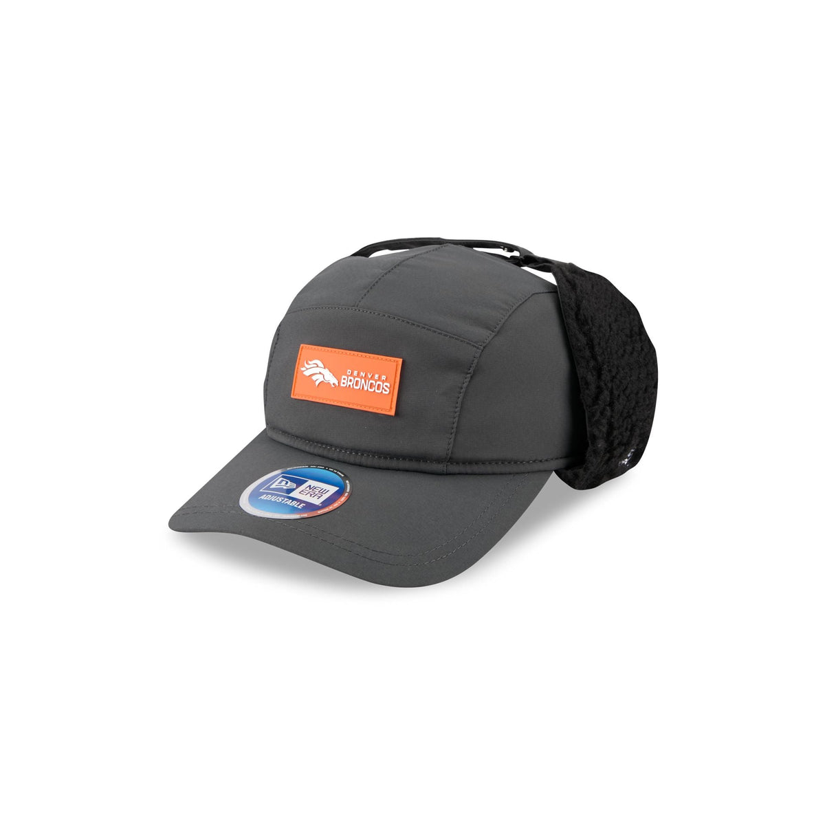 Denver Broncos 2025 Sideline Cold Weather Steel Clouds Runner Dogear Adjustable Hat