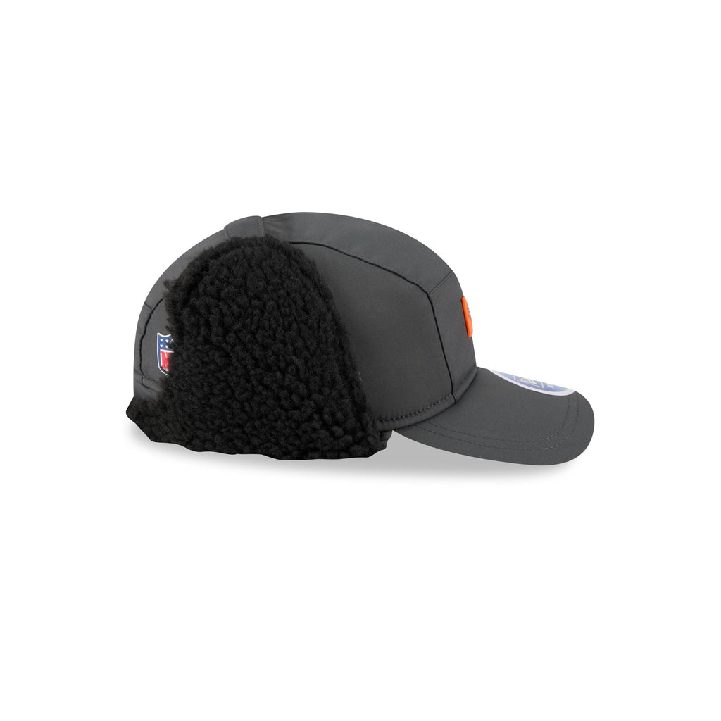 Denver Broncos 2025 Sideline Cold Weather Steel Clouds Runner Dogear Adjustable Hat